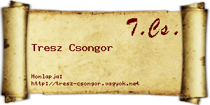 Tresz Csongor névjegykártya